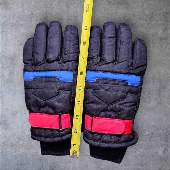Women’s Large HEAD Thinsulate Winter Gloves Black Red Blue Insulated Ski - Picture 11 of 12